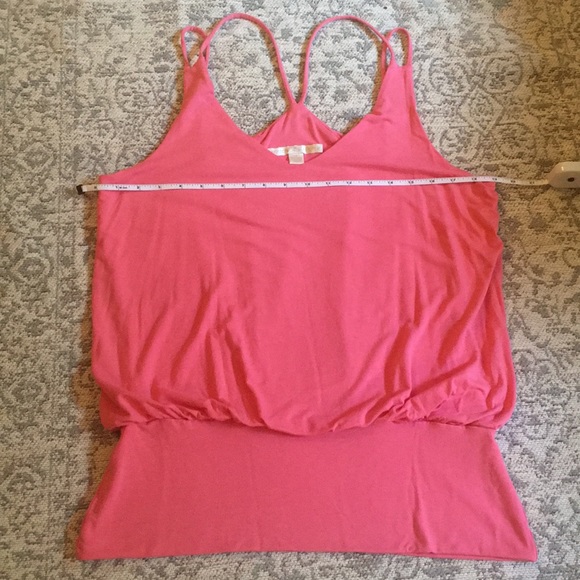 ❤️BP Banded bottom blousy PRETTY IN PINK tank top - Picture 2 of 16